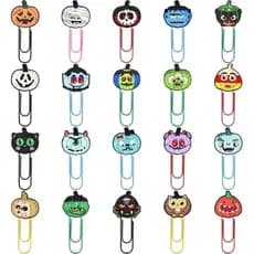 100 Unidades De Clipes De Papel Em Formato De Abóbora , Grampos Divertidos Com Tema De Halloween , Para Material De Escr