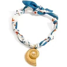 Colar De Lenço Com Pingente , Bandana Pingentes Delicados Dourados-Cruz Robusta , Coração , Flor , Concha , Bota , Chapé