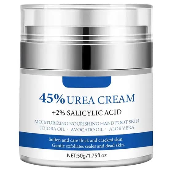 Creme de Ureia 45% Mais 2% Ácido Salicílico, Removedor de Calosidades, Hidratante para os Pés, Creme para Mãos e Pés par