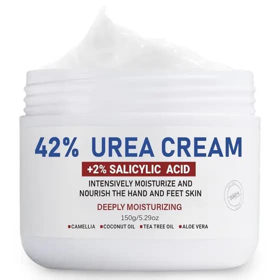 Creme de Ureia OUKEYA 42% com Ácido Salicílico 2% - Creme para Pés e Mãos para Hidratar, Suavizar e Alisar a Pele Seca,