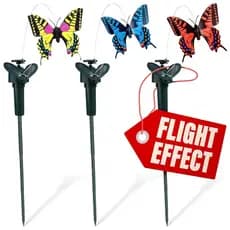 3 Peças de Estacas de Jardim em Forma de Borboleta que se Movem como Borboletas Reais – Borboletas Coloridas para Decora