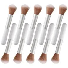 Conjunto de 10 Pincéis de Maquiagem Macios, Pincéis Portáteis para Misturar com Aplicação de Sobrancelhas e Pó, Pincéis