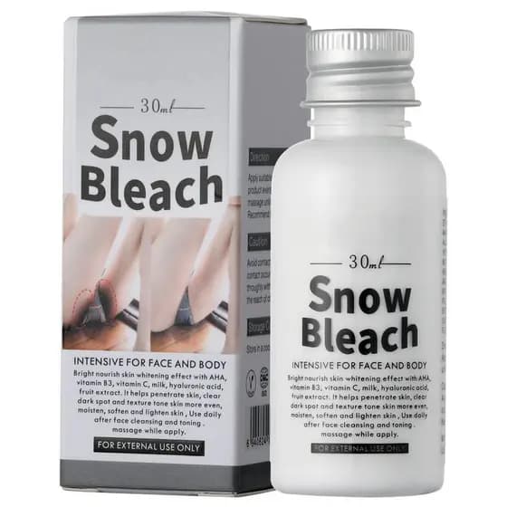 Creme Clareador de Pele Snow Bleach, Creme Clareador de Pele com Vitamina C para Áreas Íntimas e Clareamento, Creme Clar