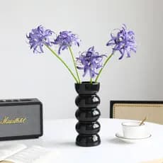 Arranjo floral decorativo, flores artificiais, flores de duas cabeças, simples e elegantes, para sala de estar, mesa de