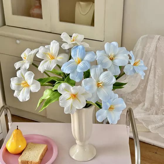 Flores artificiais para fotografia e decoração de casa, textura brownie, tulipas para casamento, adereços de PU de alta