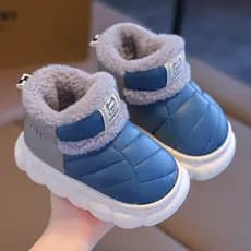 Tênis infantis, pantufas de desenho animado para crianças, quentes para o inverno, para meninos e meninas, antiderrapant