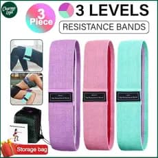 Kit 3 Faixas Elásticas De Exercício Hip Resistance Bands Para Malhar em Casa