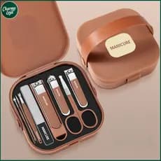 Kit de 8 facas para manicure e cuidados pélvicos, em aço inoxidável, com estojo de armazenamento