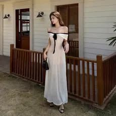 ❤️Francês deslumbrante vestido de um ombro feminino início da primavera puro desejo estilo elegante fino ajuste cintura