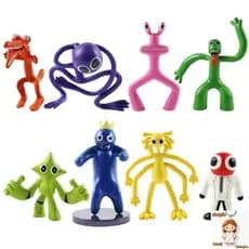8Pcs/Set Jogos Móveis Rainbow Friends Action Figures Doll Toys Blue Monster Jogo Modelo Figura Ornamentos Crianças Anive