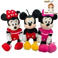 Boneca Minnie Mickey Pelúcia Rosa Brinquedo Interativo Decorativo Festa Presente meninas musical