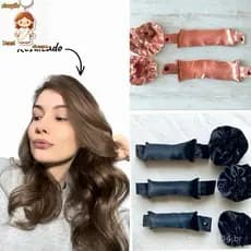 Kits de Mini Modelador de Cachos de Cetim (Heatless Curver)Cachos sem Calor Bun Bon
