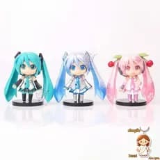 ingle Q Versão Hatsune Snow Miku Sakura Boneca Figura Decoração De Bolo De Carro