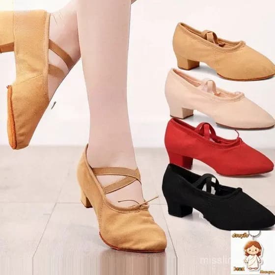 3CM Sapatos De Dança De Jazz Esticados De Couro Genuíno Para Mulheres T-strap Ballet Lyrics Dance Shoes Teacher Sandals