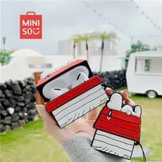 Nova capa para fones de ouvido Snoopy, compatível com Airpods Pro 1 2 3, capa protetora de silicone para fones de ouvido