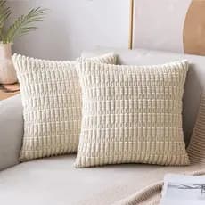 Almofada sem Núcleo de Almofada de Corduroy Listrado Capa de Almofada Sofá Almofada Decoração Sala de Estar