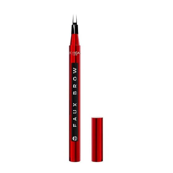 L'Oreal Paris Faux Brow, Caneta para Sobrancelhas com Efeito de Cabelo, Ponta Dupla, Maquiagem para Sobrancelhas Rápida