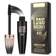 Máscara de Cílios 4D Silk Fiber, máscara à prova d'água de longa duração, volume natural e alongamento, máscara GZCY