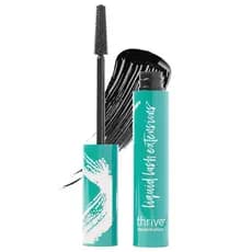 Thrive Causemetics Thrive Mascara, máscara líquida para extensão de cílios, máscara em tubo, usada para alongar, dar vol
