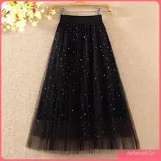 Oferta Especial: Saia de Tule Brilhante Feminina, Moda Confortável para Adultos, Nova Saia Midi Elegante de Tule Pa RRNP