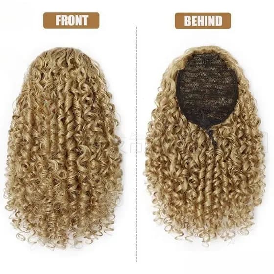 Cabelo Cacheado Elástico com Rede Resistente ao Calor GY6Z 711P 5FBM