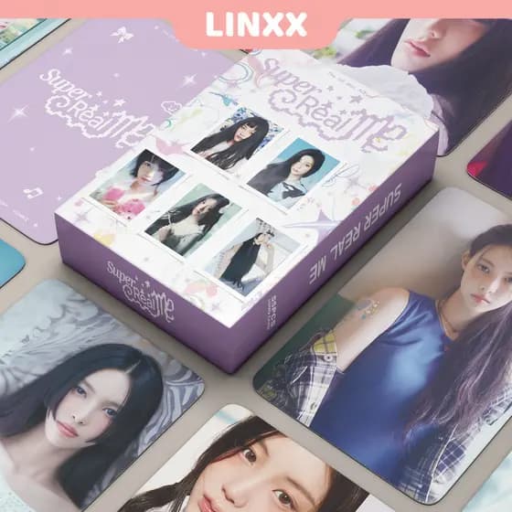 LINXX 55 Peças ILLIT SUPER REAL ME Álbum Lomo Card Kpop Photocards Série Postais 3JGP HLHT