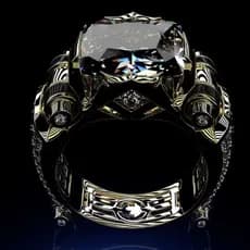 Anel Masculino de Luxo Estilo Gótico em Aço Inoxidável Cor Dourada Joias Indianas para Homens NBNO XFF0