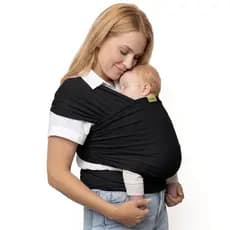 Boba Baby Wrap Carrier – Canguru Original para Bebês Recém-Nascidos (7–35 lbs), Macio, Seguro, Mãos Livres e Ergonômico,
