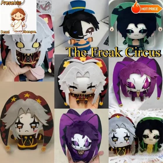 10CM O Anormal Circo Plushie Pierrot Arlequim Jester Algodão Boneca Chaveiro Macio Brinquedo De Pelúcia Bonito Presente