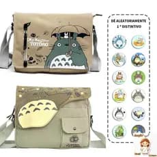 Bolsa Transversal de Anime My Neighbor Totoro em Lona Cosplay 2025