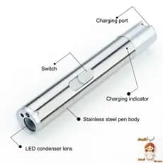 3 em 1 Ponteiro Laser Ponto Vermelho Recarregável USB Super Ponteiro Brinquedo para Gatos e Animais de Estimação Lantern
