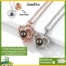 Colar De Coração Com Projeção De Foto Personalizada Para Mulheres , Imagem , Presente Doce De