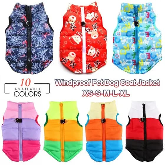 Cão Quente Roupas De Inverno Pet Colete Casaco À Prova De Vento Cão Jaqueta Pet Vestuário