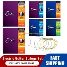 Cordas De Revestimento Acústico Elixir Corda 80/20 Fósforo Níquel 12052 16002 16027 16052 16102
