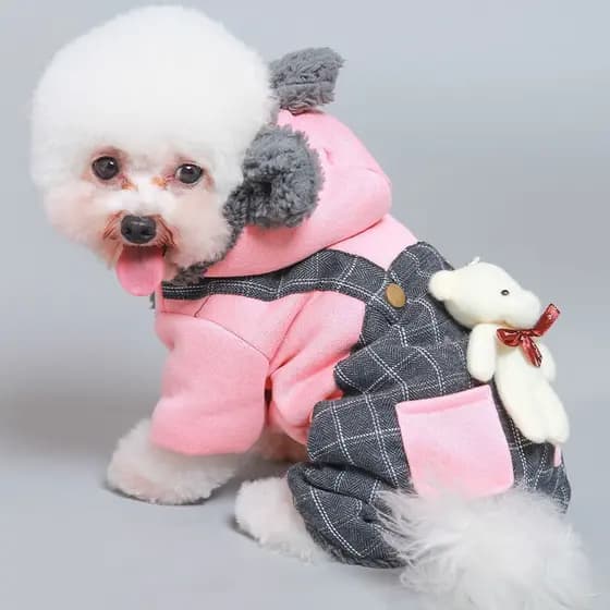Roupas De Inverno Para Cães Cachorro De Pelúcia Espessadas De Outono Pequenos De Tamanho Médio Correia Schnauzer De Prim
