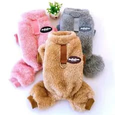 Roupas Para Cães De Inverno Macacões De Lã Quente Animais De Estimação