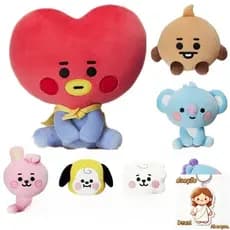 Boneco de Pelúcia Superstar da Música Pop Coreana Bt21 20cm/Bt Brinquedo de Pelúcia/Boneco Infantil em Posição Sentada/P