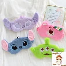 Stitch Cute Cartoon Plush Eye Máscaras Kawaii Anime Soft Venda De Pelúcia Para Escritório Bloco De Dormir Com Lu