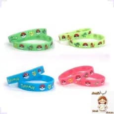Pulseira Pokémon Luminosa Pikachu E Amigos 6,5cm Infantil Escolar Desenhos