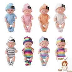 Boneca Bebê Silicone Reborn Bebê Realista Dormindo Mini Menino Fofo Brinquedo de Vestir Realista Presente de Dia das Mãe
