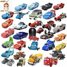 Super Popular e Exquisito Disney Pixar Car 2 3 Lightning McQueen Axelrod Material Miss Mother 1:55 Carro de Liga de Meta