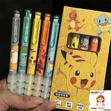 KIT 5 CANETAS TEMÁTICAS POKEMON| MATERIAL ESCOLAR| PRESENTES INFANTIS CRIATIVOS|LEMBRANCINHA