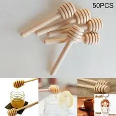 (Todos os Preços mais Baixos da Rede) 50pcs Mini Colher de Mel de Madeira para Misturar Suprimentos para Festas