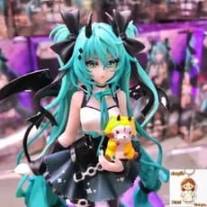 20cm Personagem Pequeno Diabo Hatsune Miku Guaxinim Anjo Escuro Caso Anime Figura De Ação Decoração Item Modelos Colecio