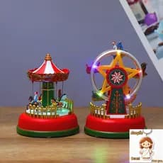 Natal Roda Gigante Música Luminosa Presentes De Ornamentos Decoração De Casa