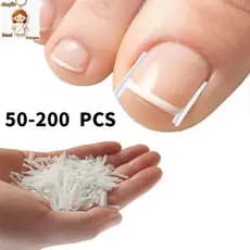 Ferramenta Elástica para Correção de Unhas Encravadas - Tratamento e Alisamento com Adesivo para Dedos, Clipe de Pedicur