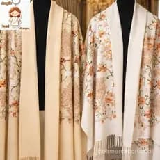 Cachecol Echarpe Feminino Bordado – Lenço Grosso Fashion Inverno 2026