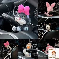 [Decoração De Carros Animais De Pelúcia De Desenho Animado Bonitos Carro Limpador De Pára-Brisas Vire O Sinal Boneca Hom