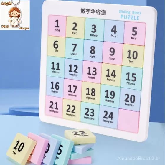 Brinquedo Deslizante Em Movimento ADAMES , Quebra-Cabeça De Número Educacional Inicial De Jogo De Qi De Inteligência De
