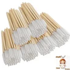 50 Pçs Alça De Bambu Escovas De Cílios Rímel Varinhas Aplicador Spoolers Sobrancelha Para Ferramenta De Extensão